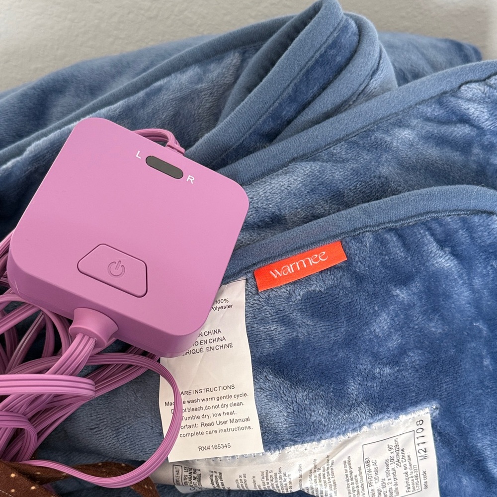 Warmee King Dual Heated Blanket Blue New